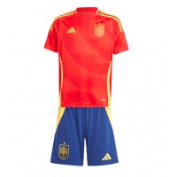 Echipament fotbal Spania Tricou Acasa European 2024 pentru copii maneca scurta (+ Pantaloni scurti)